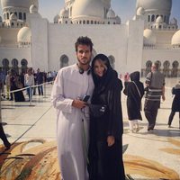 Alba Carrillo y Feliciano López visitando la Gran Mezquita de Abu Dabi