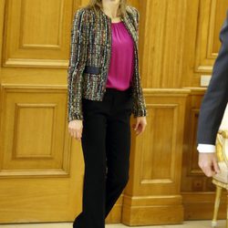 La Reina Letizia en una audiencia a la Comisión Nacional para la Racionalización de los Horarios Españoles