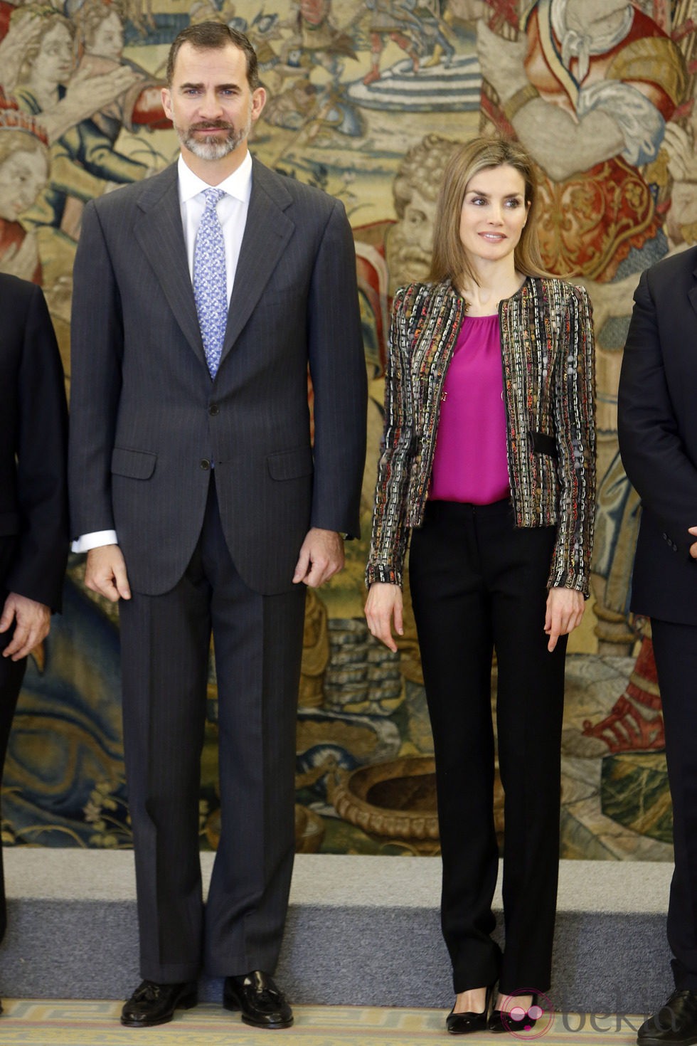 Los Reyes Felipe y Letizia en una audiencia a la Comisión Nacional para la Racionalización de los Horarios Españoles