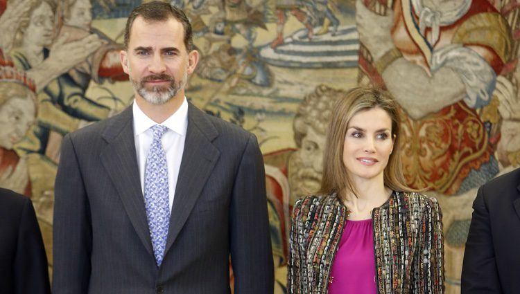 Los Reyes Felipe y Letizia en una audiencia a la Comisión Nacional para la Racionalización de los Horarios Españoles