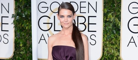 Katie Holmes en la alfombra roja de los Globos de Oro 2015