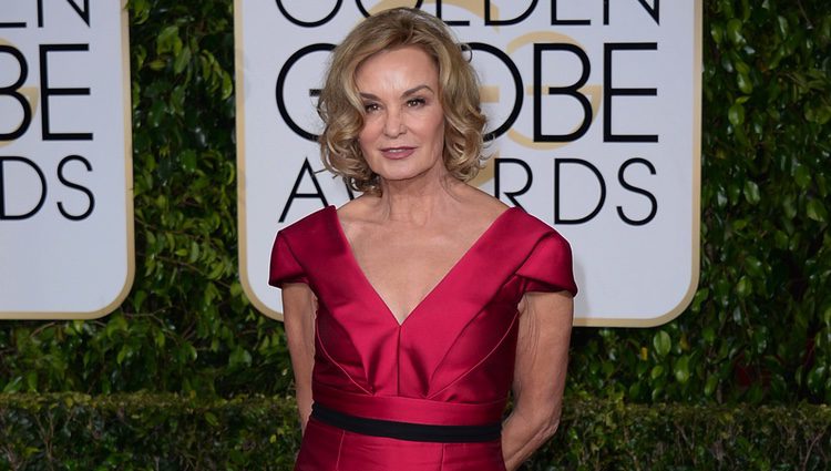 Jessica Lange en la alfombra roja de los Globos de Oro 2015