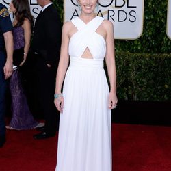 Emily Blunt en la alfombra roja de los Globos de Oro 2015