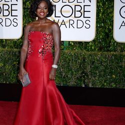 Viola Davis en la alfombra roja de los Globos de Oro 2015