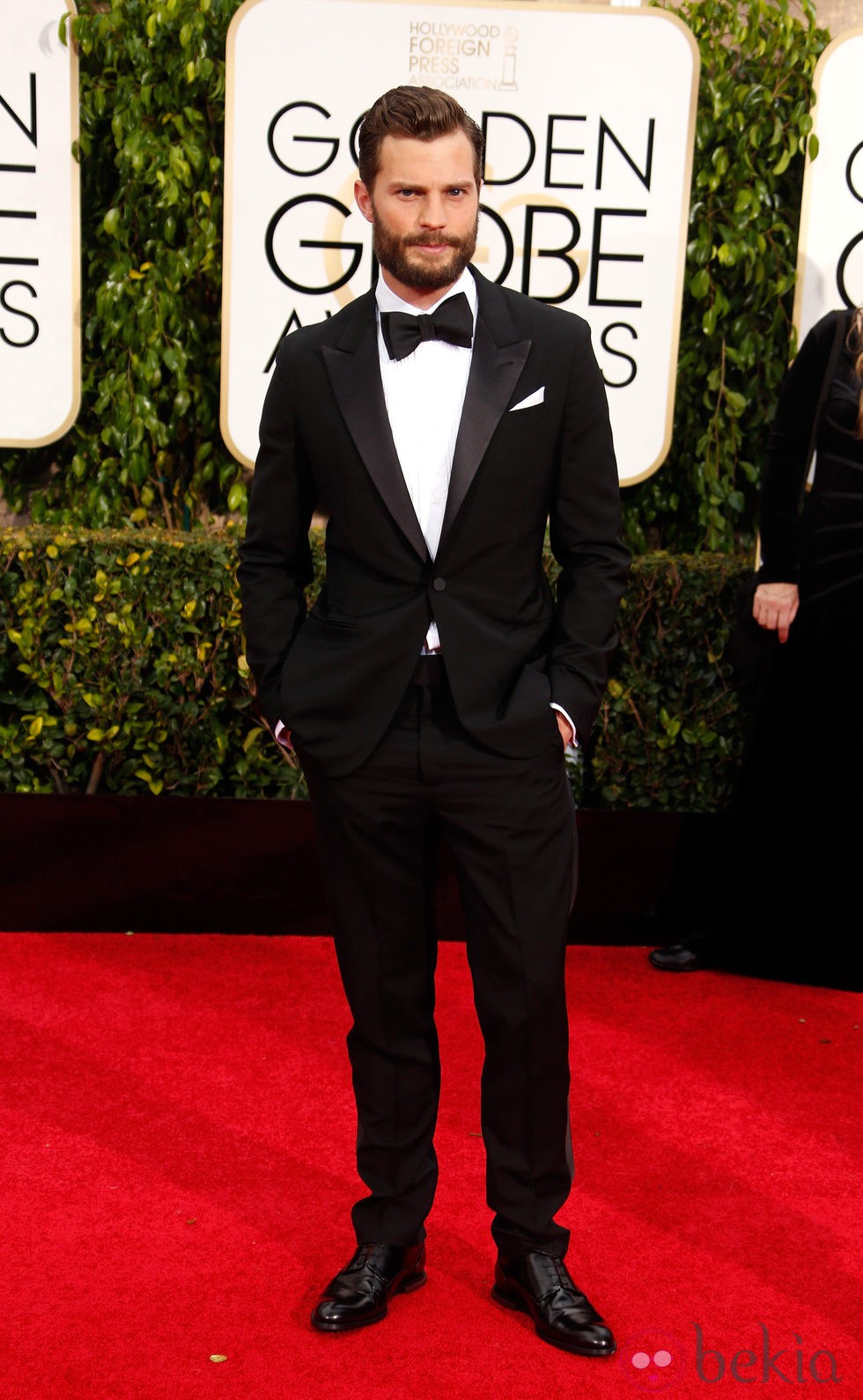 Jamie Dornan en la alfombra roja de los Globos de Oro 2015