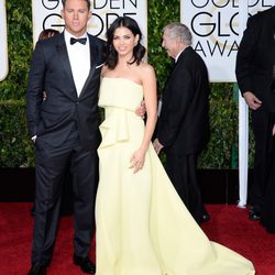 Channing Tatum y Jenna Dewan en la alfombra roja de los Globos de Oro 2015