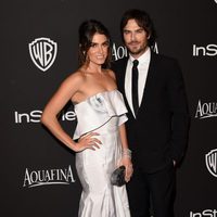 Nikki Reed e Ian Somerhalder en la fiesta organizada por Warner tras los Globos de Oro 2015