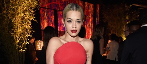 Rita Ora en la fiesta organizada por Warner tras los Globos de Oro 2015