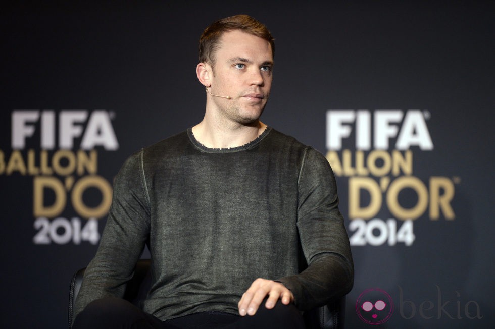 Manuel Neuer antes de la entrega del Balón de Oro 2014