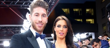 Sergio Ramos y Pilar Rubio en la entrega del Balón de Oro 2014