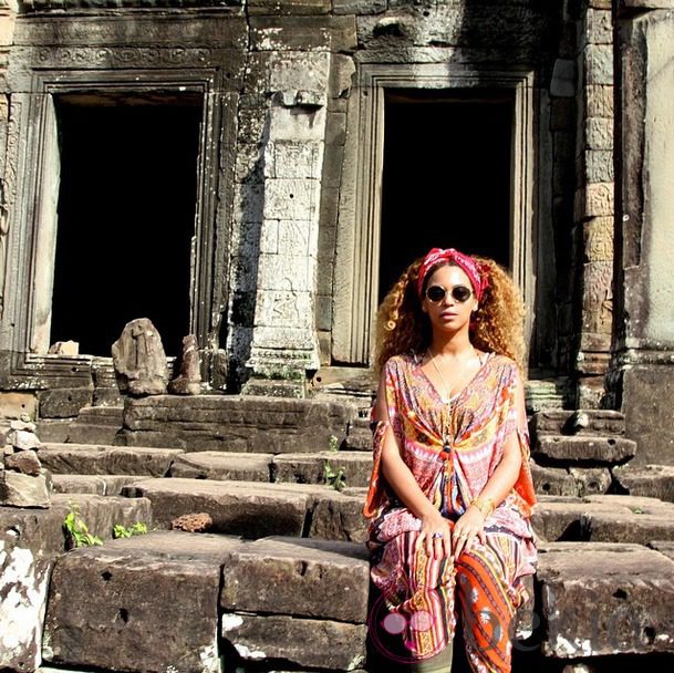 Beyonce durante sus vacaciones en el Sudeste Asiático