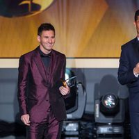 Cristiano Ronaldo y Leo Messi en la gala de entrega del Balón de Oro 2014