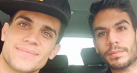 Marc Bartra y su hermano gemelo Eric