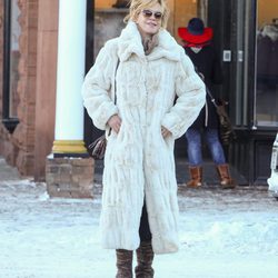 Melanie Griffith pasando la Navidad 2014 en Aspen