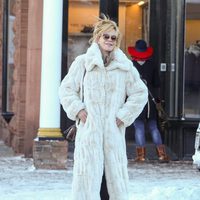 Melanie Griffith pasando la Navidad 2014 en Aspen