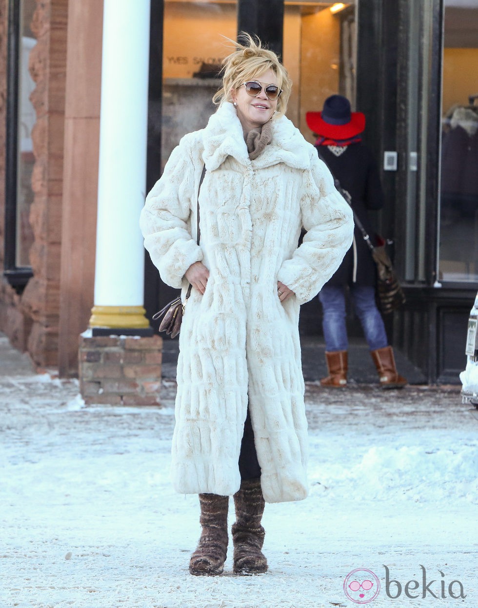 Melanie Griffith pasando la Navidad 2014 en Aspen