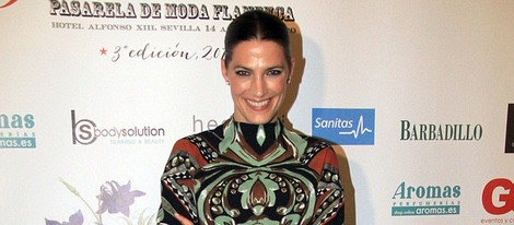 Laura Sánchez en su pasarela 'We love flamenco' 2015 en Sevilla