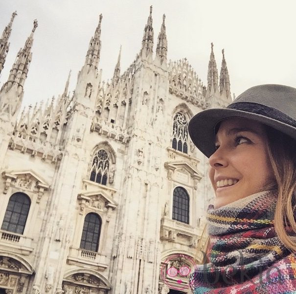 Natalia Sánchez en el Duomo de Milán