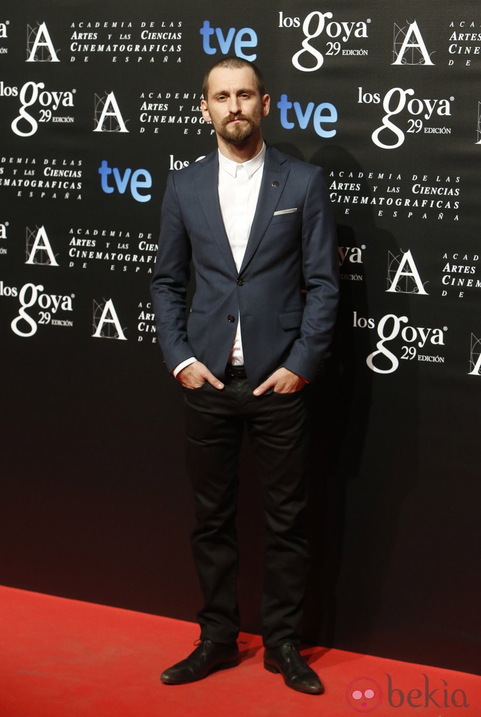 Raúl Arévalo en la fiesta de los nominados a los Goya 2015