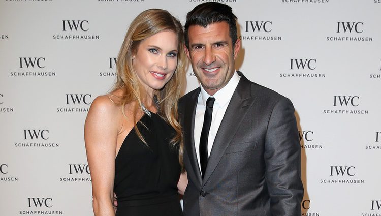 Helen Svedin y Luis Figo en el Salón de la Alta Relojería de Ginebra