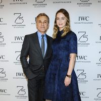 Christoph Waltz y Emily Blunt en el Salón de la Alta Relojería de Ginebra