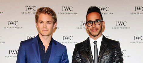 Lewis Hamilton y Nico Rosberg en el Salón de la Alta Relojería de Ginebra