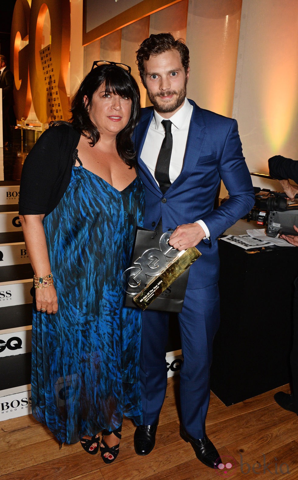 E.L. James y Jamie Dornan en los Premios GQ Hombres del Año 2014