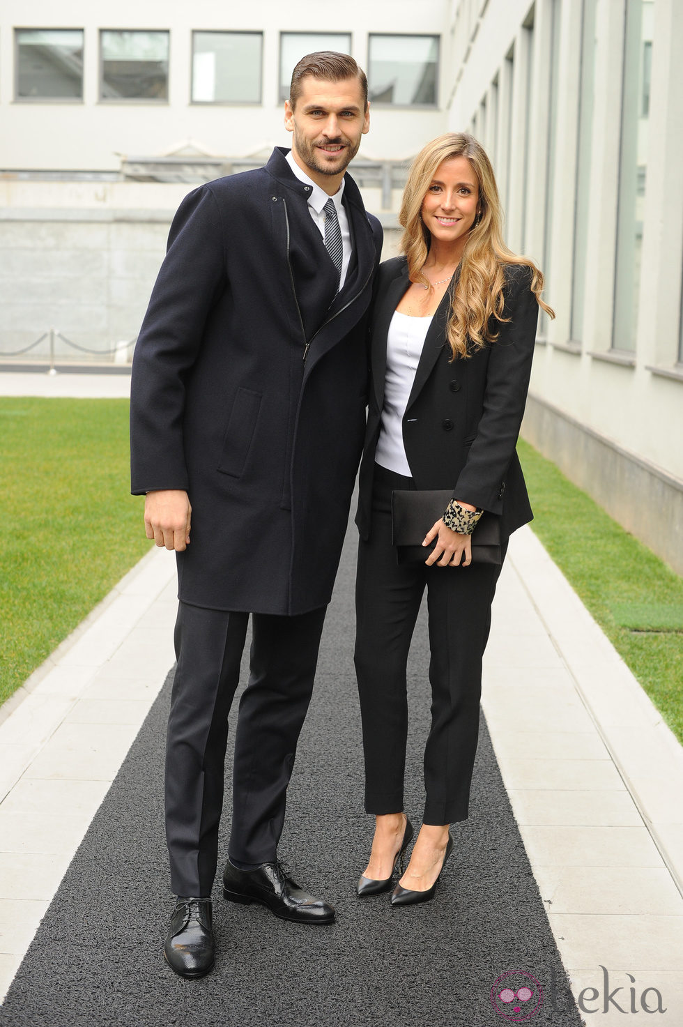 Fernando Llorente y María Lorente en la Semana de la Moda Masculina de Milán 2015