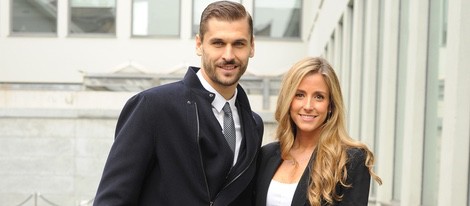 Fernando Llorente y María Lorente en la Semana de la Moda Masculina de Milán 2015