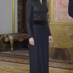 La Reina Letizia en su primera recepción al Cuerpo Diplomático como Reina de España