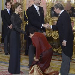 Los Reyes Felipe y Letizia en su primera recepción al Cuerpo Diplomático como Reyes de España