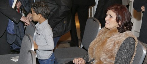 Dolores Aveiro y Cristiano Ronaldo Jr en la presentación del libro de Jorge Mendes