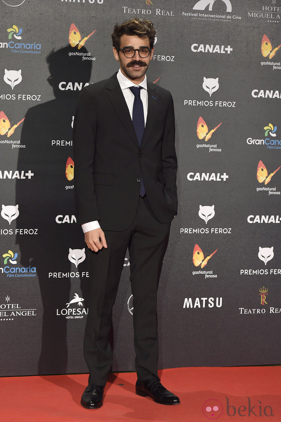 David Verdaguer en la alfombra roja de los Premios Feroz 2015