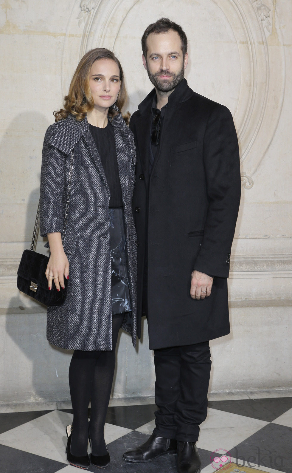 Natalie Portman y Benjamin Millepied en el desfile de Dior en la Semana de la Alta Costura de París primavera/verano 2015