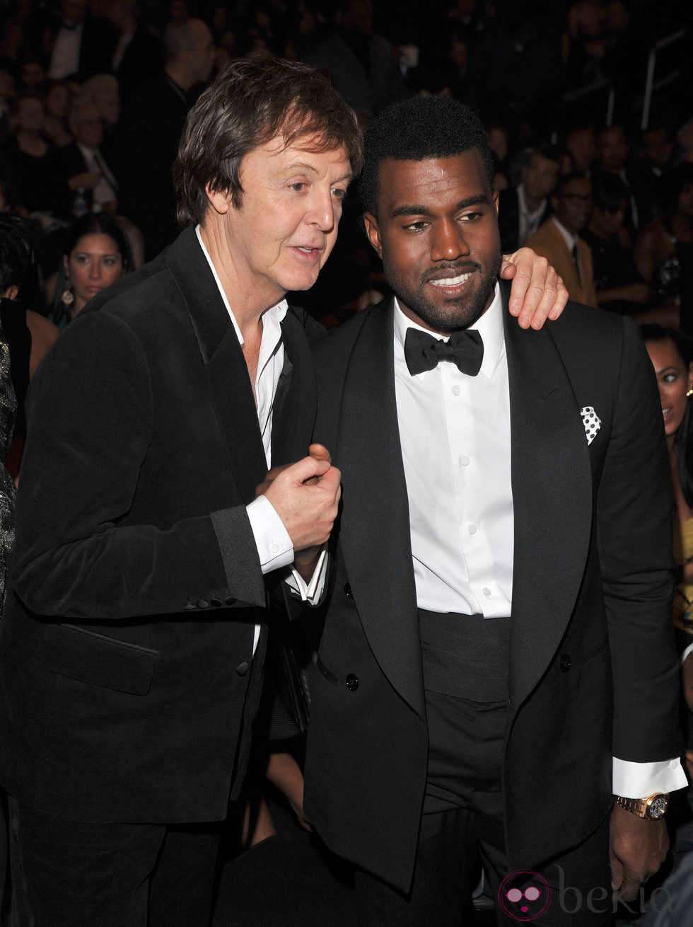 Paul McCartney y Kanye West en los premios Grammy de 2009