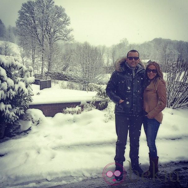 Risto Mejide y Ruth Jiménez en la nieve