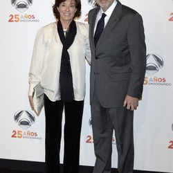 Emilio y Aruca Aragón en la fiesta del 25º Aniversario de Antena 3