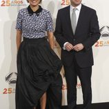 Lourdes Maldonado y Vicente Vallés en la fiesta del 25º Aniversario de Antena 3