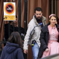 Paula Echevarría rodando una boda en 'Velvet'