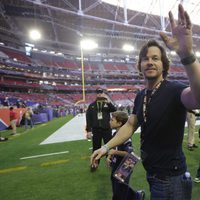 Mark Wahlberg con sus hijos en la Super Bowl 2015