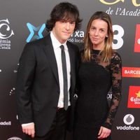 Jordi Cruz y su novia Cristina Jiménez en los Premios Gaudí 2015