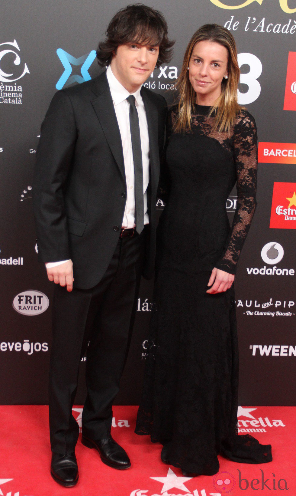 Jordi Cruz y su novia Cristina Jiménez en los Premios Gaudí 2015