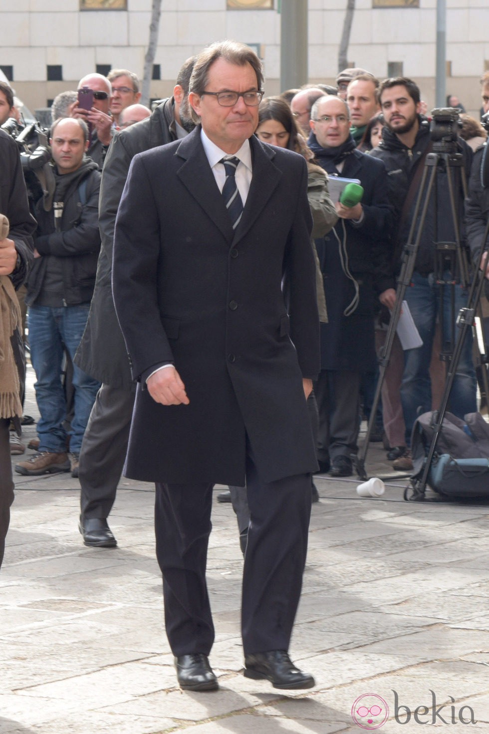 Artus Mas en el funeral de José Manuel Lara Bosch en Barcelona