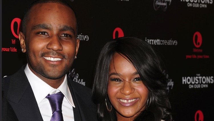 Nick Gordon y Bobbi Kristina Brown en la presentación de 'The Houstons On Our Own'