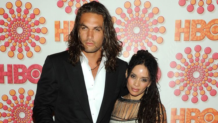 Jason Momoa y Lisa Bonet en la fiesta HBO post Emmy 2011