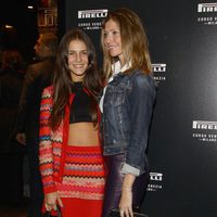 Margherita Missoni y Valentina Michetti en la inauguración de la tienda Pirelli en Milán