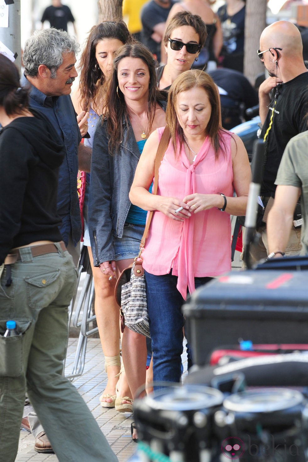 Carmen Machi e Ingrid Rubio rodando la película 'La estrella' en Barcelona