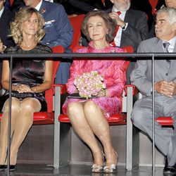 Cristina Garmendia, la Reina y Pasqual Maragall en el concierto del Día Mundial del Alzheimer