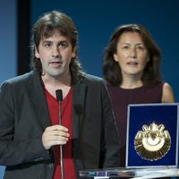 Isaki Lacuesta y Luisa Matienzo durante la gala de clausura del Festival de San Sebastián 2011