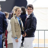 Marta Ortega y su novio, Sergio Álvarez, sonrientes